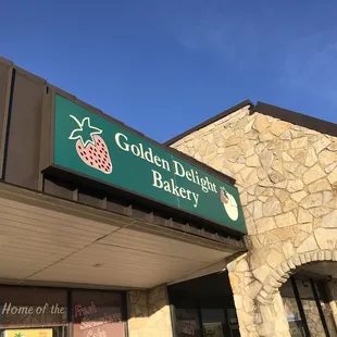 the front of the building