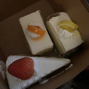 a variety of desserts