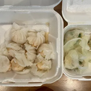 My to-go shrimp hargow and snowpea dumplings looked like trash.