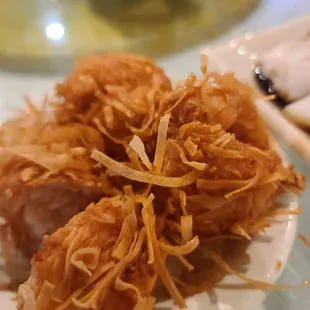 a plate of fried food