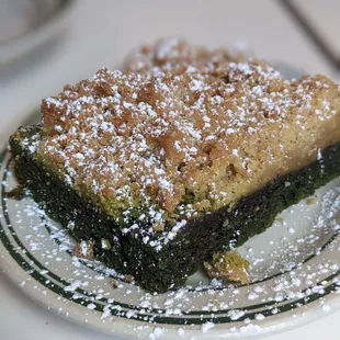Green tea coffee cake