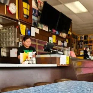 Very lovely waitress.