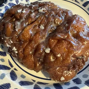 Apple fritter on an 81/2 inch plate!