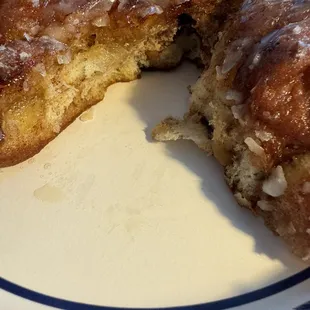 Inside of apple fritter