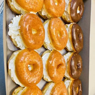 Filled glazed donuts
