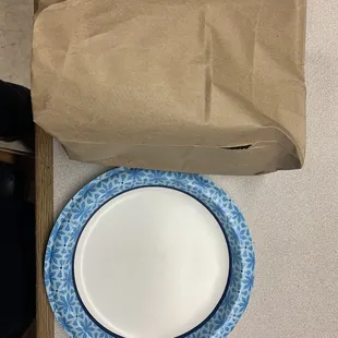 my order- they gave me a plate!