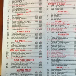 soups and chowder, menu