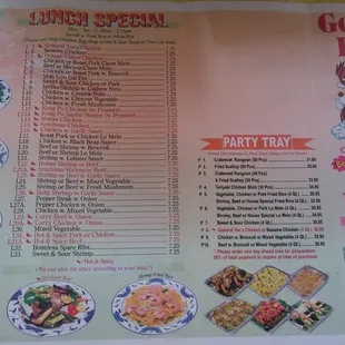 Front of menu.