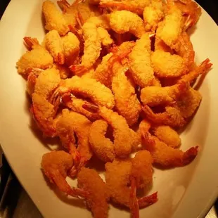 a plate of fried shrimp