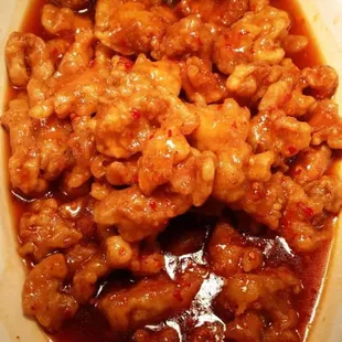 a closeup of a plate of food