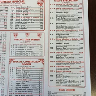 menu, sushi and sashimi