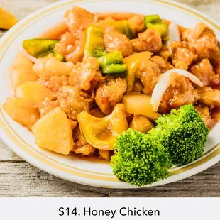 Honey chicken with pineapple, delicious
