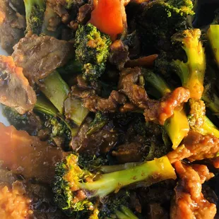 Beef and broccoli which tasted exactly like the Beijing beef except with different vegetables.