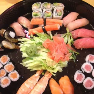a plate of sushi