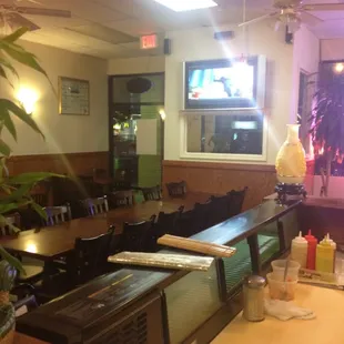 interior, sushi and sashimi