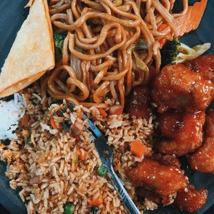Chow Mein, Sesame Chicken, Fried Rice