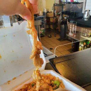 Nasty, fatty chicken not completely cut up and still in one piece.