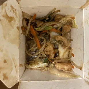 Over cooked and watery chop Suey