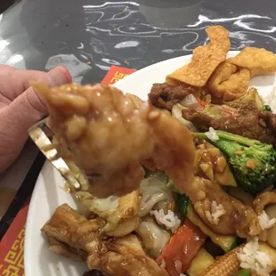 Chicken from my mixed vegetable and chicken plate