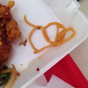 Hair in noodle!