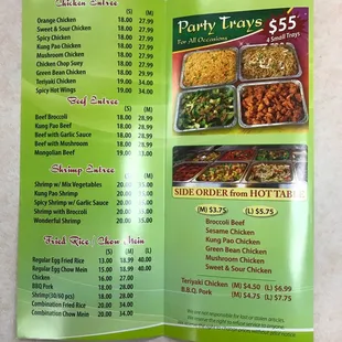 menu, burritos and wraps