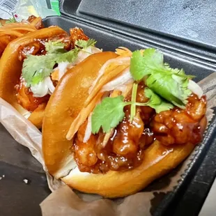 orange chicken bao