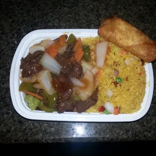 a plate of food on a table