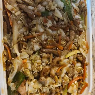 Moo Shu Pork with extra sauce and 5 pancakes