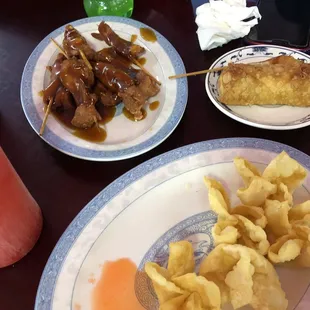 plates of food on a table