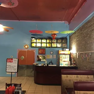 the interior of a chinese restaurant