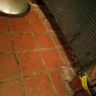 This is the floor of the dining room. One word: DISGUSTING!! I'll never eat here again.