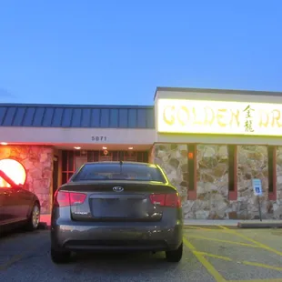 the front of the restaurant
