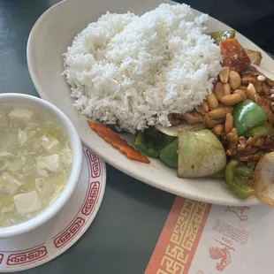 KungPao chicken with steam rice