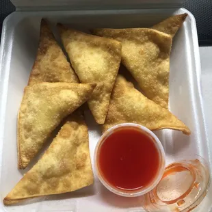 Crab and cheese turnovers