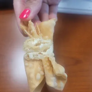 Crab puff with no filling