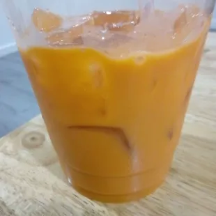 Thai tea. (Alot darker in person)