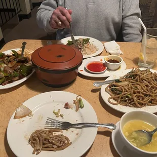 The food ordered in the restaurant