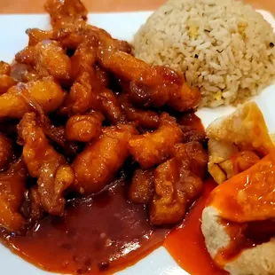 General Tso's Chicken lunch special at $9.95.