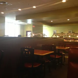 the dining area of a restaurant