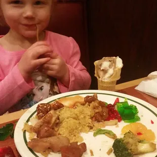 All my kids like three noodles here...and jello