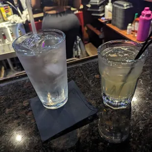 Water and lemonade cocktail