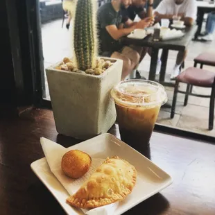 Golden Latte, Coxinha, Caribbean Empanada