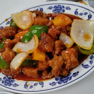 Sweet sour chicken reminded me of the old days...