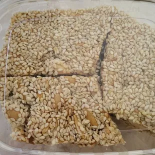 Sesame peanut candy.  6 pieces.