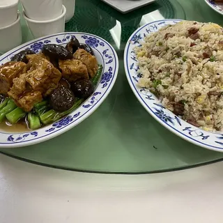 Black Mushroom with Tofu and Choy Sum