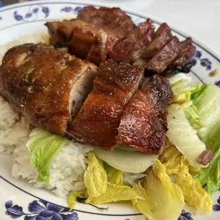 Roast Duck and Char Siu on Rice