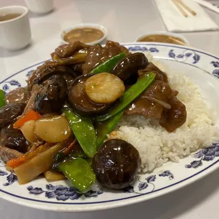 Oyster Sauce Beef on Rice