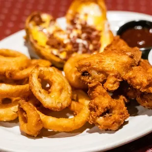a plate of fried food