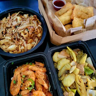 S&P Pork Chop Ginger Chicken Combo