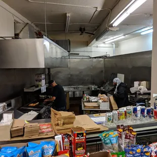 the kitchen